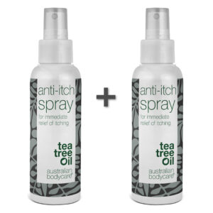 2 stk. Spray til pleje af kløende hud på kroppen - Beroligende og lindrende spray til irriteret hud