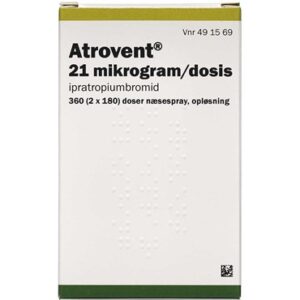 Atrovent 21 mikrogram/dosis (Håndkøb, apoteksforbeholdt) 360 dosis Næsespray, opløsning