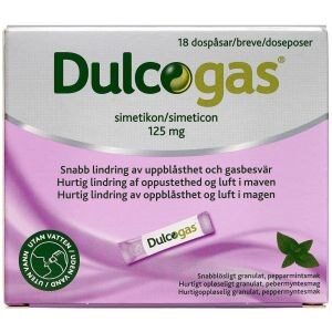 Dulcogas pulver 125 mg Medicinsk udstyr 18 breve