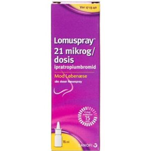 Lomuspray 21 mikrogram/dosis (Håndkøb, apoteksforbeholdt) 180 dosis Næsespray, opløsning