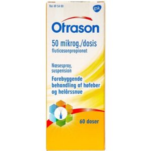 Otrason 50 mikrogram/dosis (Håndkøb, apoteksforbeholdt) 60 dosis Næsespray, suspension