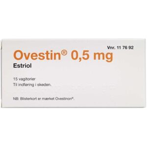 Ovestin 0,5 mg 15 stk Vagitorier