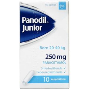 Panodil Junior 10 stk Suppositorier