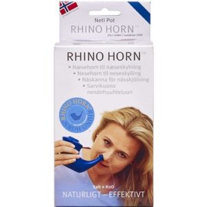 Rihno Horn Næsehorn Blå 1 stk