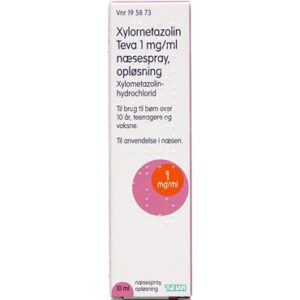 Xylometazolin "Teva" 1 mg/ml 10 ml Næsespray, opløsning
